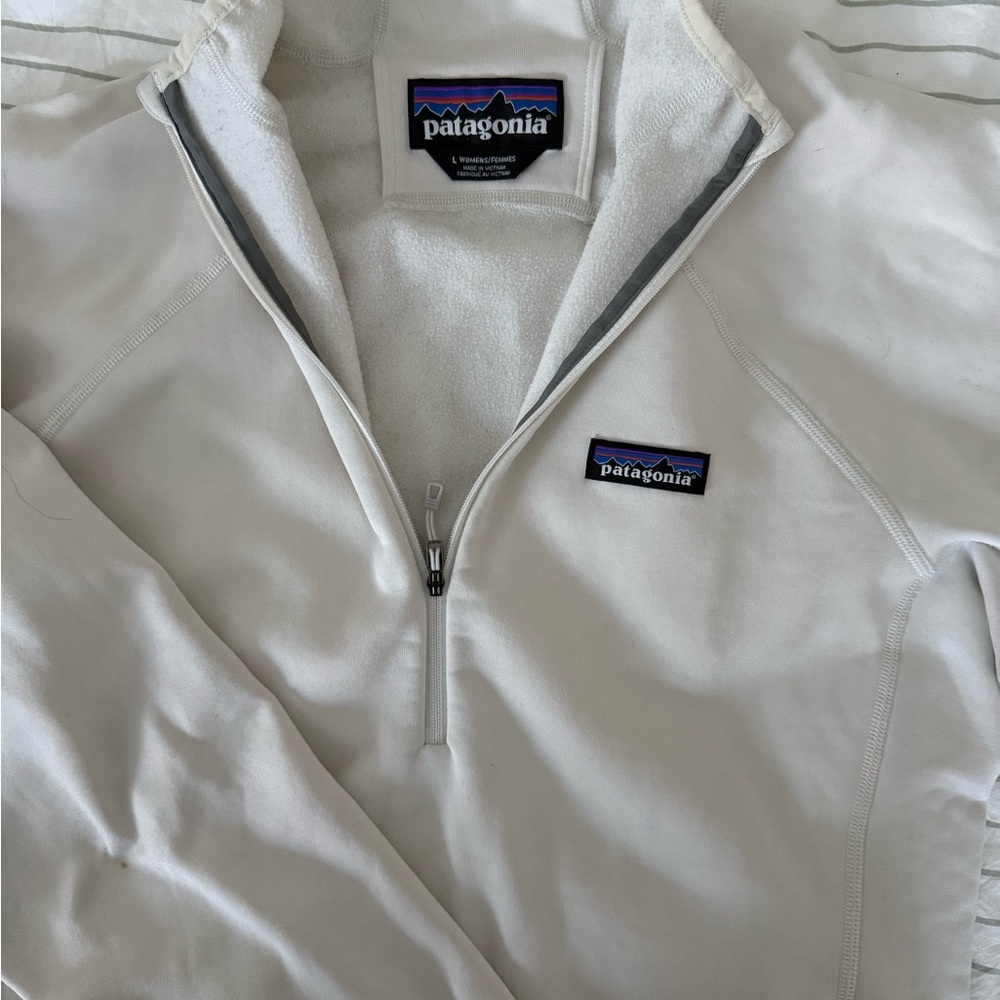 Patagonia White Quarter-Zip Fleece